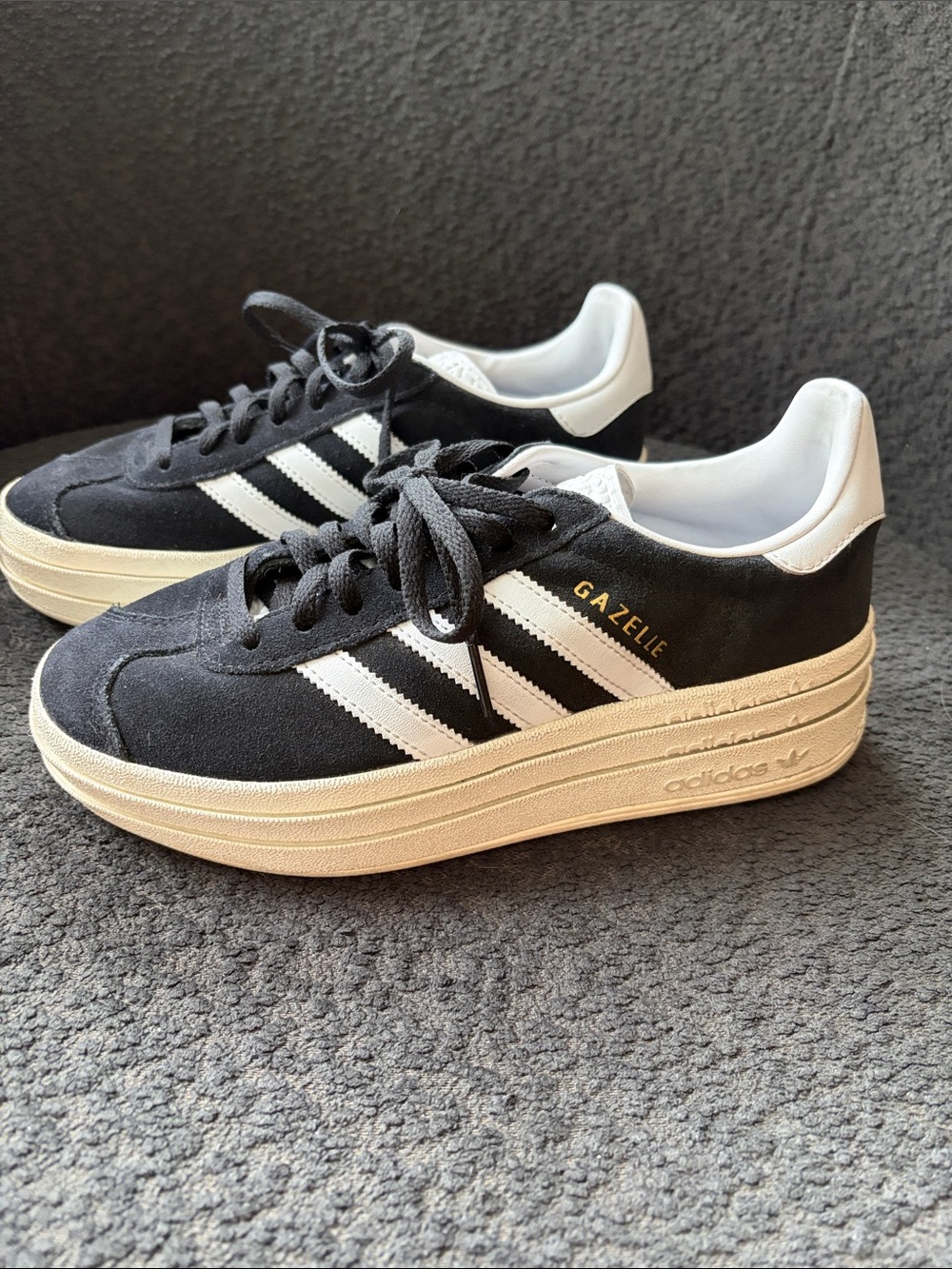 adidas Gazelle Women's Platform Sneakers - Black/White